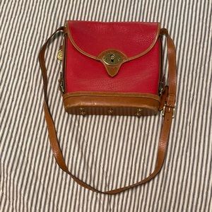 Vintage Dooney & Bourke Red Leather Shoulder Bag